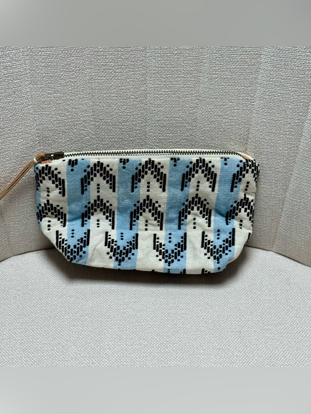 Handmade Mixed Media Cosmetic Pouch with Waterproof Lining NWT